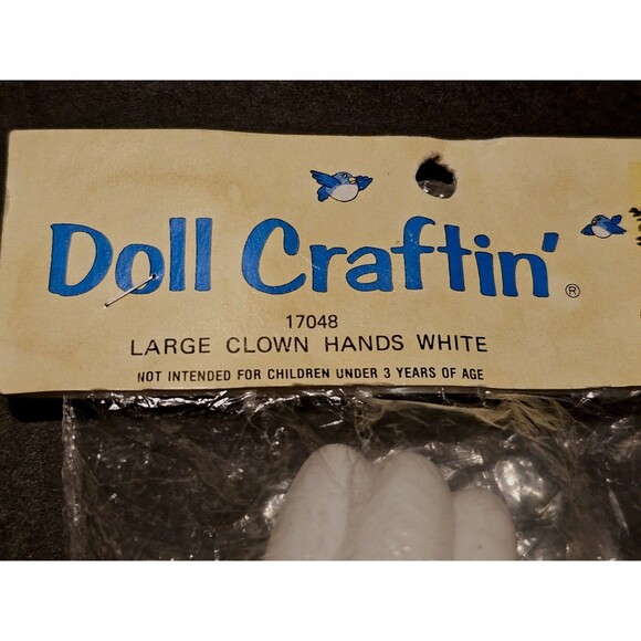 Mangelsen's Doll Craftin' Lot: Hobo Clown Head, 2 Pairs White Hands, Black Boots - Picture 7 of 14